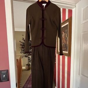 Jones of New York Petite, P/S, Sweater / Wool Pants with Suspenders